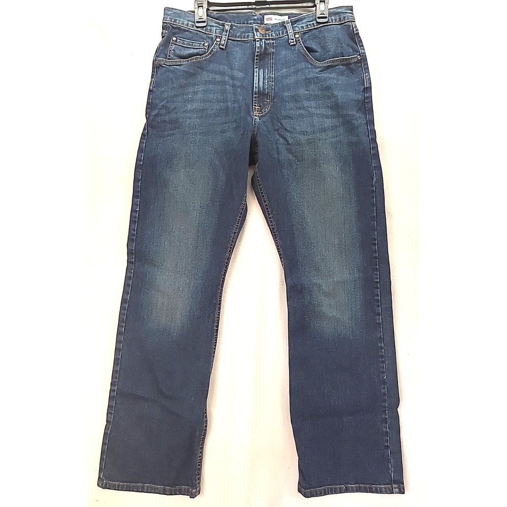 Vintage Wranglers Mens Relaxed Boot‎ Fit 36x32 Dk Blue measures 35x31